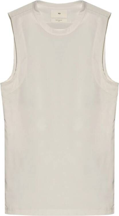 Y-3 Mouwloos T-shirt White Dames