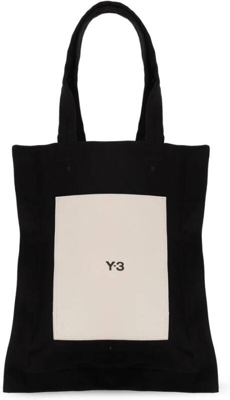 Y-3 Shopper tas met logo Zwart Unisex