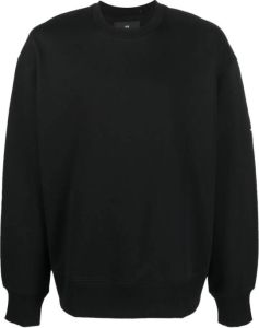 Y-3 Zwart Logo Print Crew Neck Sweatshirt Zwart Heren
