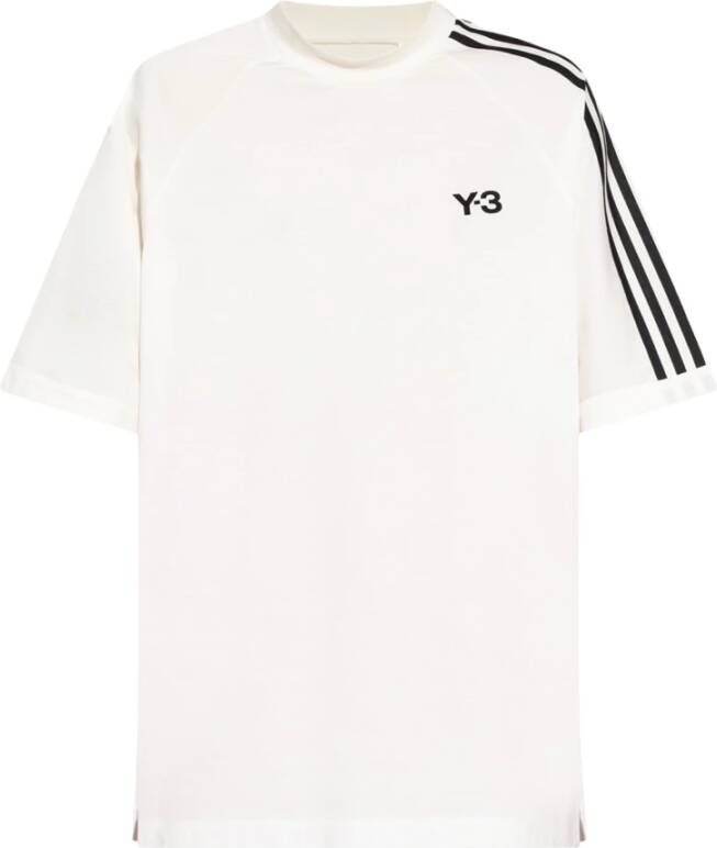 Y-3 T-shirt met logo Beige Dames