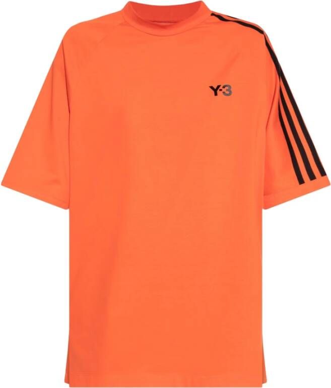 Y-3 T-shirt met logo Oranje Dames