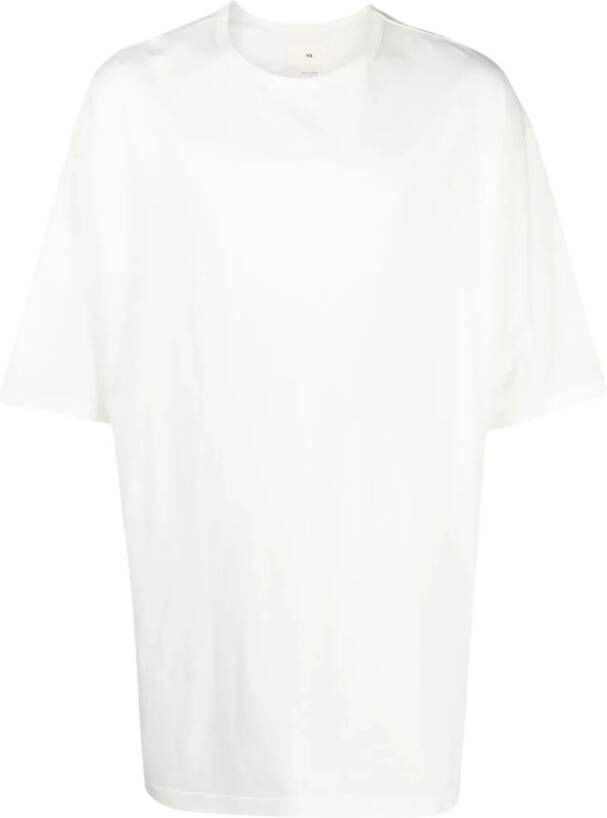 Y-3 Witte Oversized Katoenen T-shirt White Heren