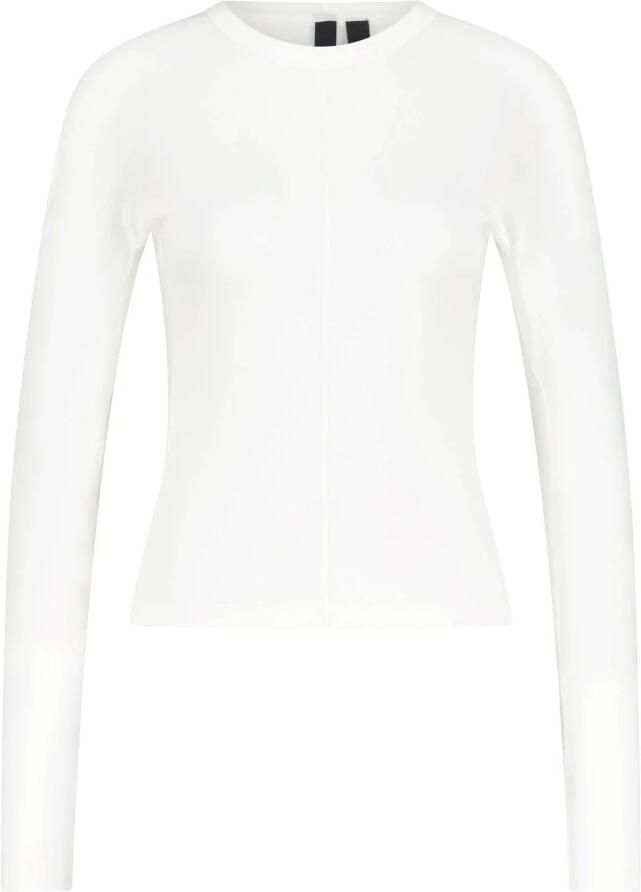 Y-3 Biologisch Katoenen Shirt met Lange Mouwen White Dames