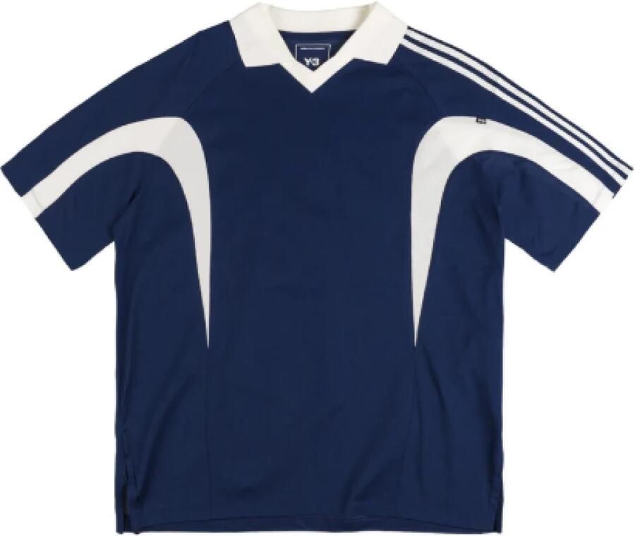 Y-3 Blauwe T-shirts en Polos SS Ctln Blue Heren