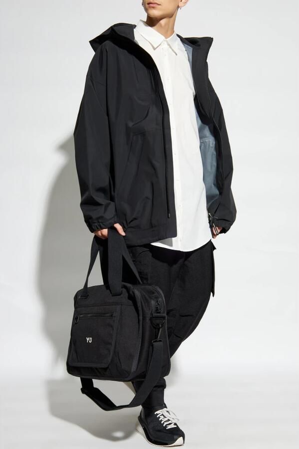 Y-3 Lichtgewicht Hooded Jacket met ritssluiting Black Heren - Foto 4