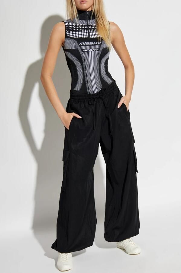 Y-3 Zwarte Wijde Cargo Broek Black Dames - Foto 3