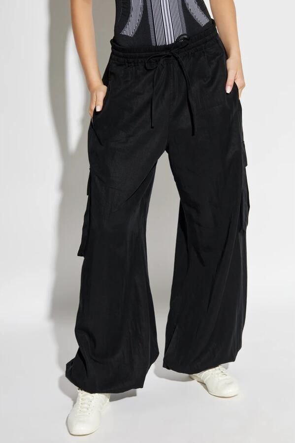 Y-3 Zwarte Wijde Cargo Broek Black Dames - Foto 4