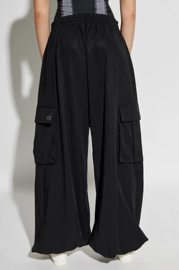 Y-3 Zwarte Wijde Cargo Broek Black Dames - Foto 5