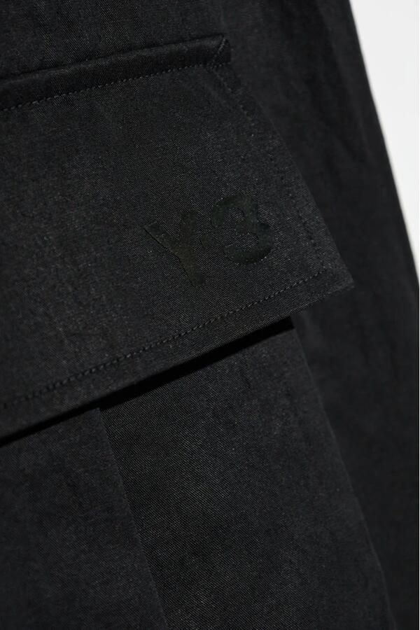 Y-3 Zwarte Wijde Cargo Broek Black Dames - Foto 2