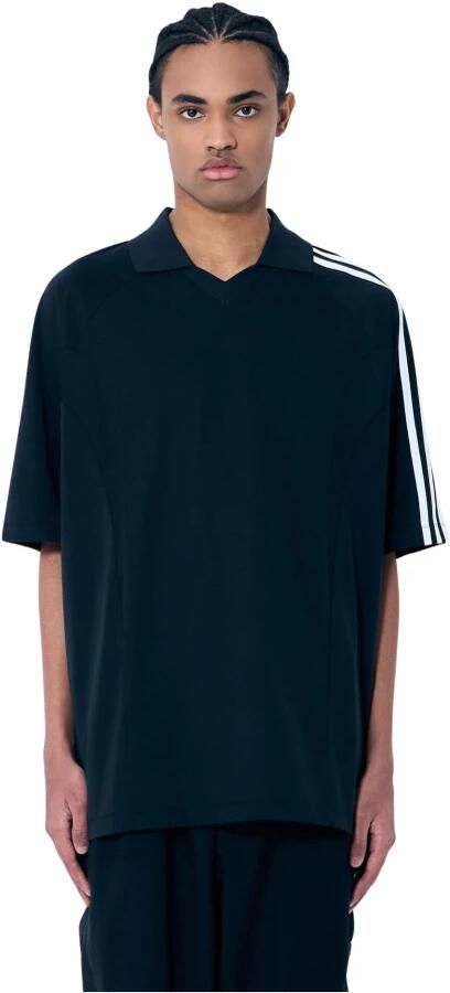 Y-3 Handtekening Drie Strepen Polo Shirt Black Heren