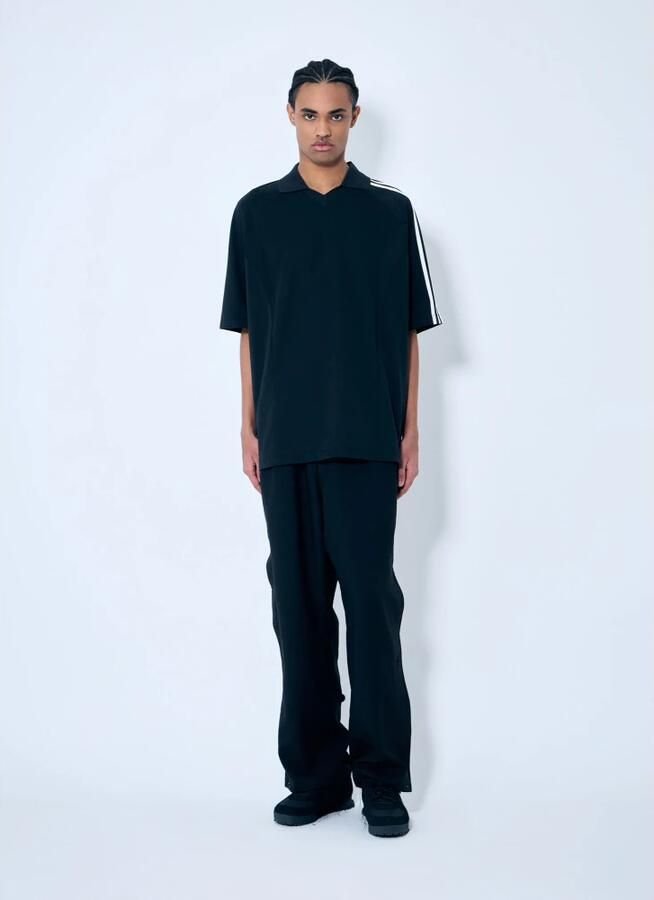 Y-3 Handtekening Drie Strepen Polo Shirt Black Heren - Foto 4