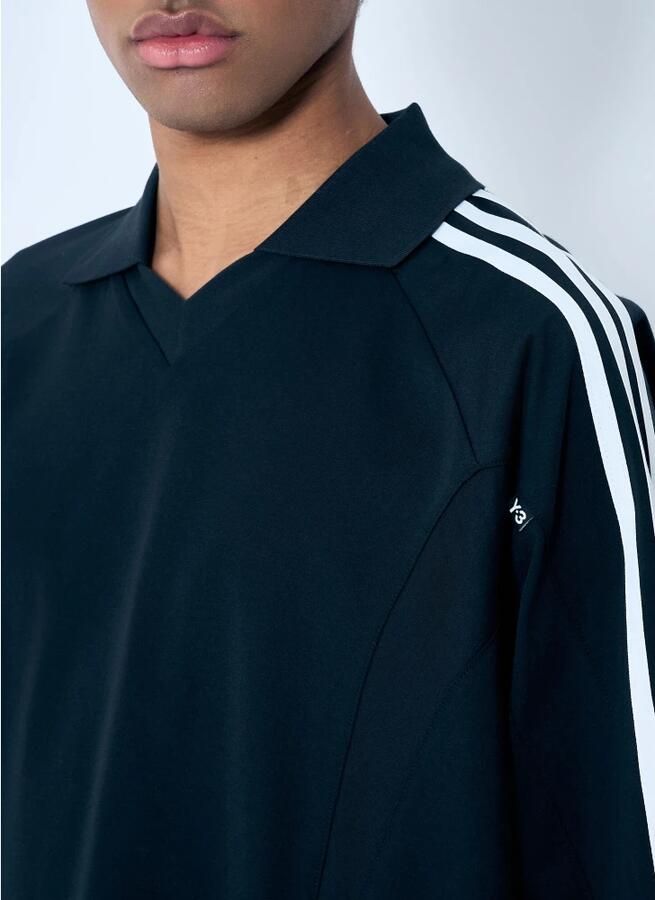 Y-3 Handtekening Drie Strepen Polo Shirt Black Heren - Foto 3