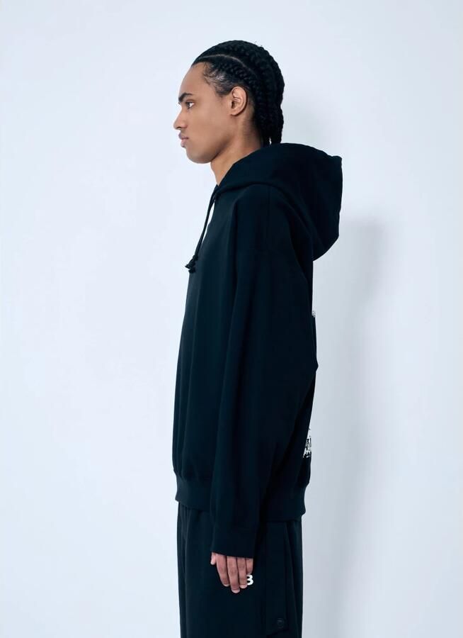 Y-3 Maxi Print Katoenen Hoodie met Trekkoord Black Heren - Foto 8