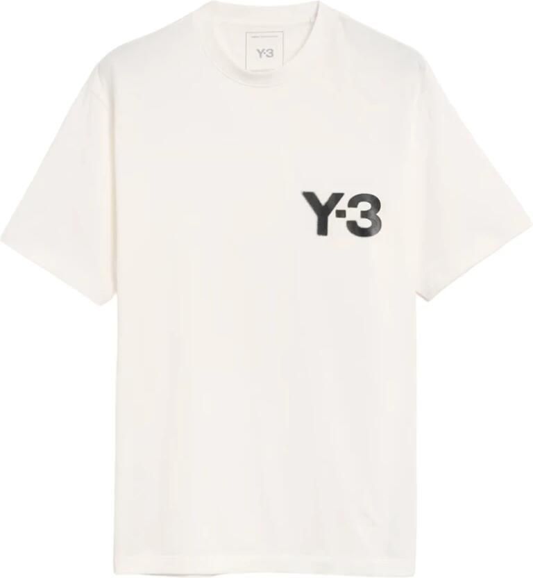 Y-3 Klassiek katoenen T-shirt met bedrukt logo White Heren - Foto 4