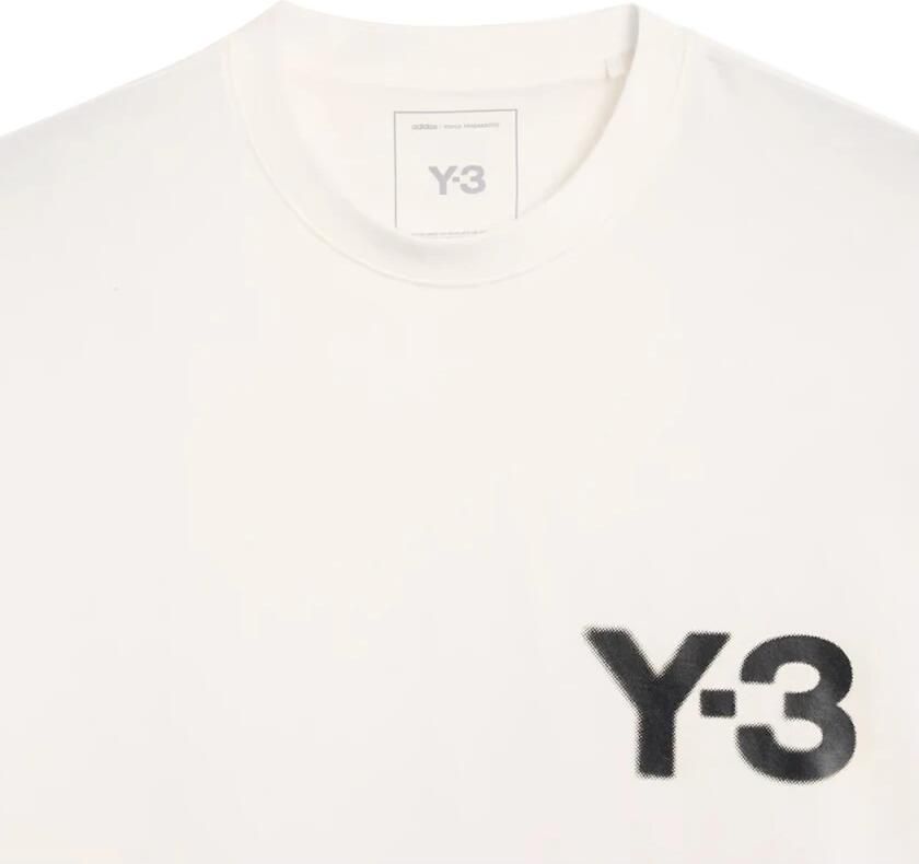 Y-3 Klassiek katoenen T-shirt met bedrukt logo White Heren - Foto 2