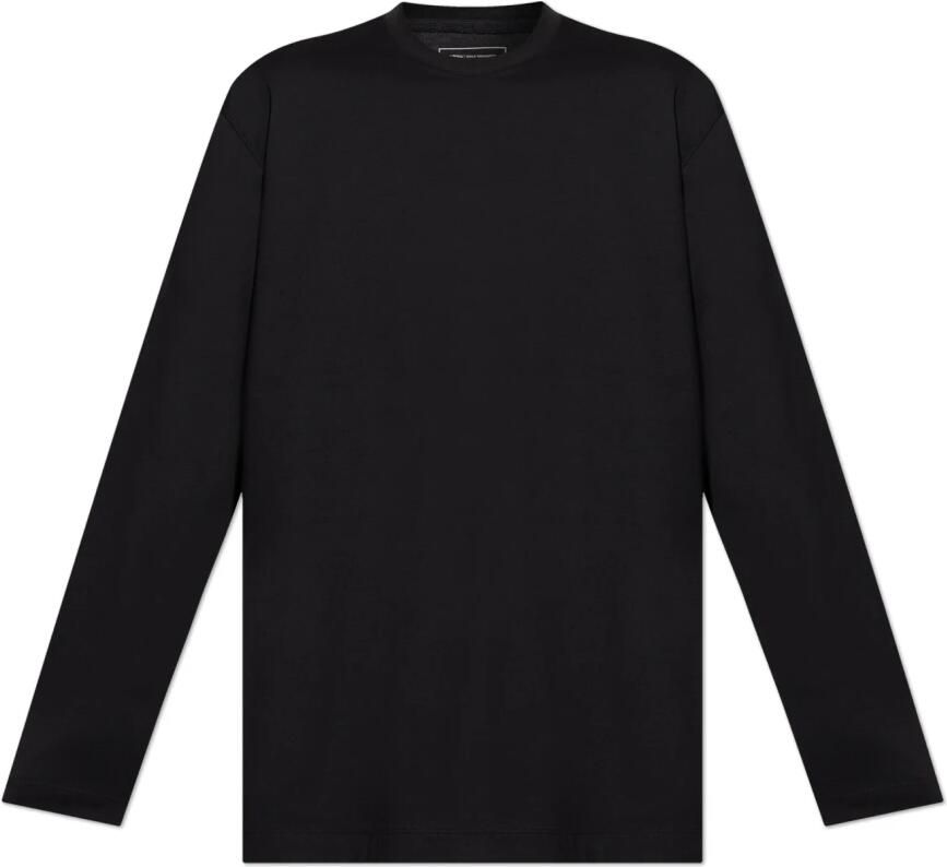 Y-3 Minimalistische Maxi Print Trui met Lange Mouwen Black Heren