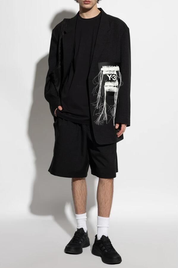 Y-3 Minimalistische Maxi Print Trui met Lange Mouwen Black Heren - Foto 3
