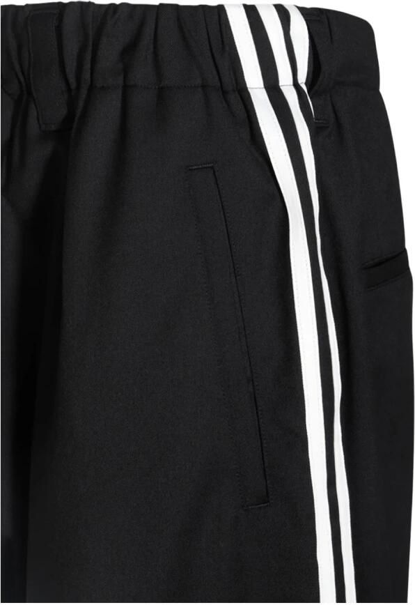 Y-3 Zwarte broek met gespsluiting elastische taille Black Heren