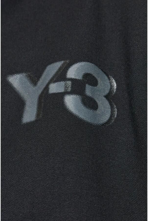 Y-3 Contrasterend Logo Volledige Rits Hoodie Black Heren - Foto 6
