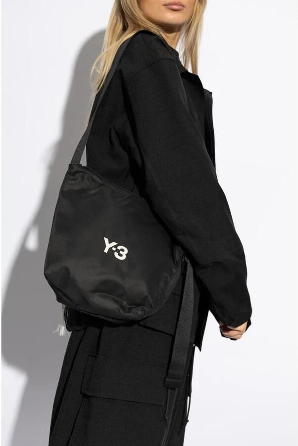 Y-3 Zwarte Synthetische Crossbody Tas met Magneetsluiting Black - Foto 11