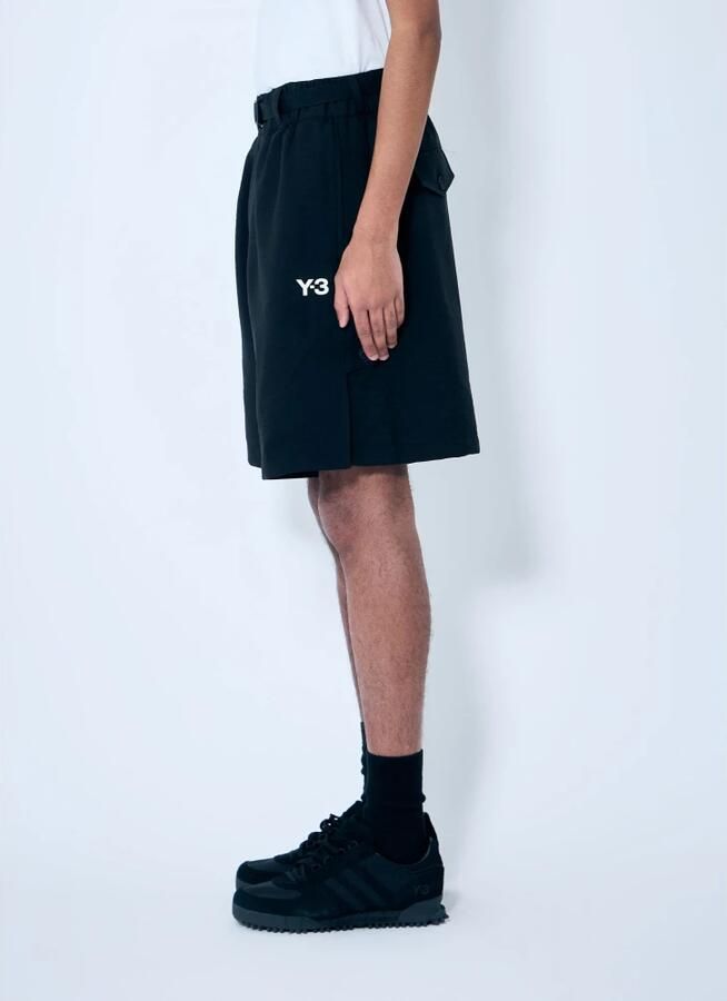 Y-3 Clip-verstelbare Bermuda-shorts met sleutelhangerdetail Black Heren - Foto 6