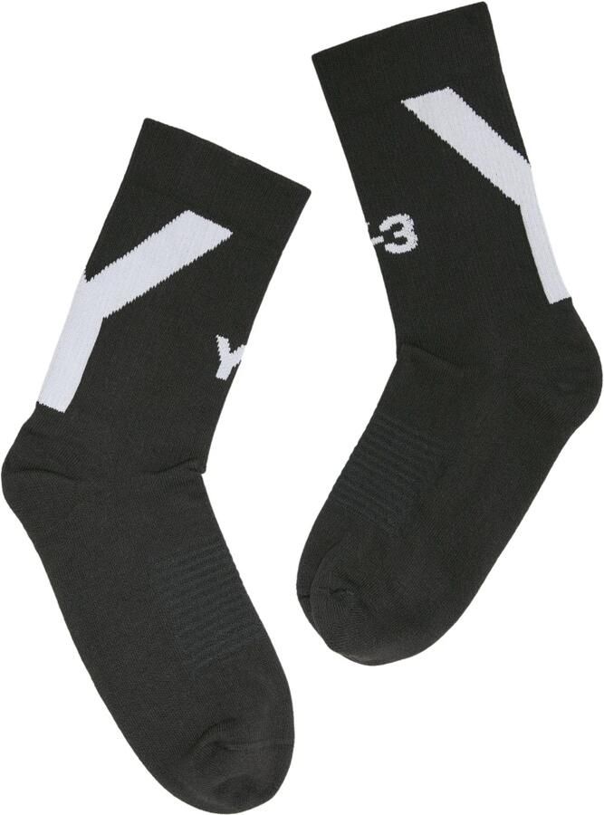 Y-3 Pluche Logo Katoenmix Sokken Black Heren - Foto 3