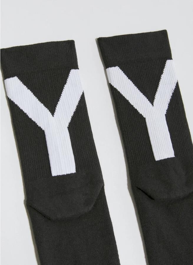 Y-3 Pluche Logo Katoenmix Sokken Black Heren - Foto 4