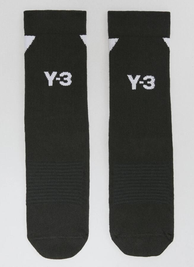 Y-3 Pluche Logo Katoenmix Sokken Black Heren - Foto 6