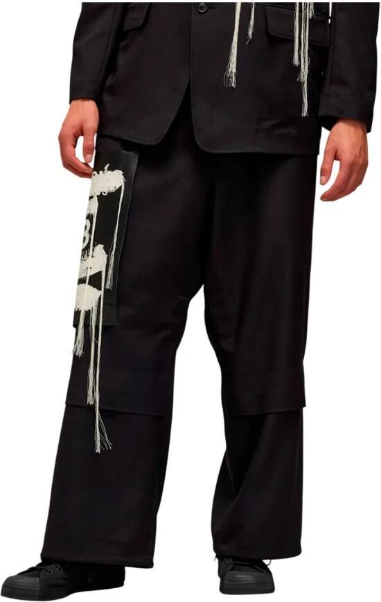 Y-3 Broek met verstelbare taille en zijsplitten Black Heren - Foto 9