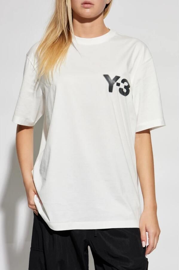 Y-3 Klassiek katoenen T-shirt met bedrukt logo White Heren - Foto 7