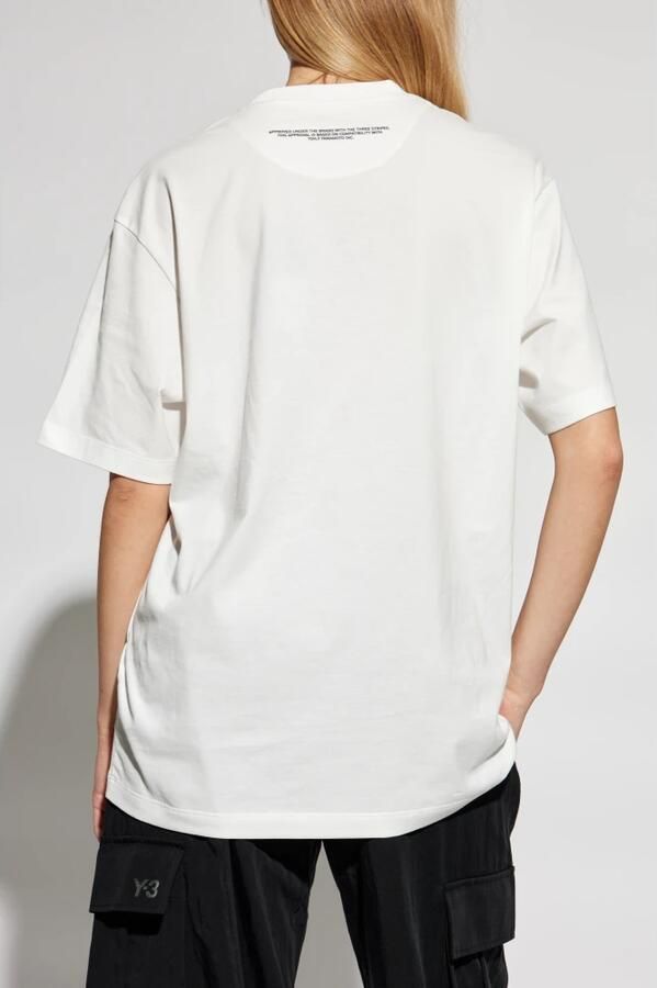 Y-3 Klassiek katoenen T-shirt met bedrukt logo White Heren - Foto 8