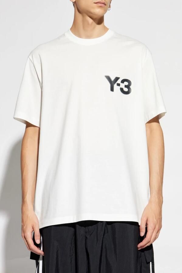 Y-3 Klassiek katoenen T-shirt met bedrukt logo White Heren - Foto 9