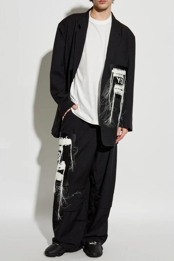 Y-3 Logo Print Crewneck T-Shirt White Heren - Foto 3