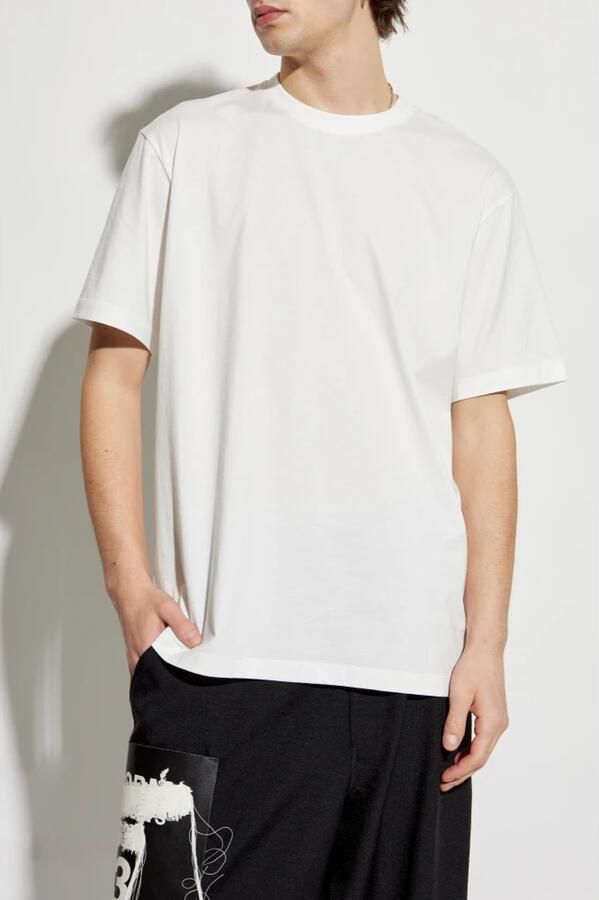 Y-3 Logo Print Crewneck T-Shirt White Heren - Foto 4