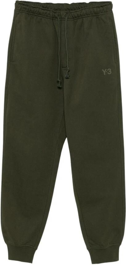 Y-3 Terry Cuffed Joggers van katoen Green Heren