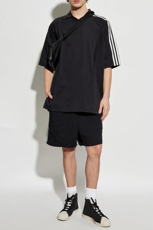 Y-3 Handtekening Drie Strepen Polo Shirt Black Heren - Foto 9