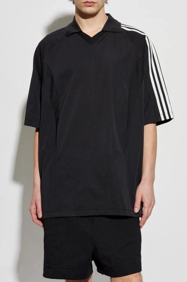 Y-3 Handtekening Drie Strepen Polo Shirt Black Heren - Foto 10