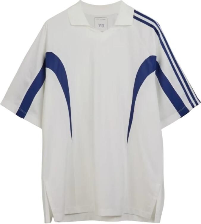 Y-3 Witte Katoenen Tee Polos White Heren