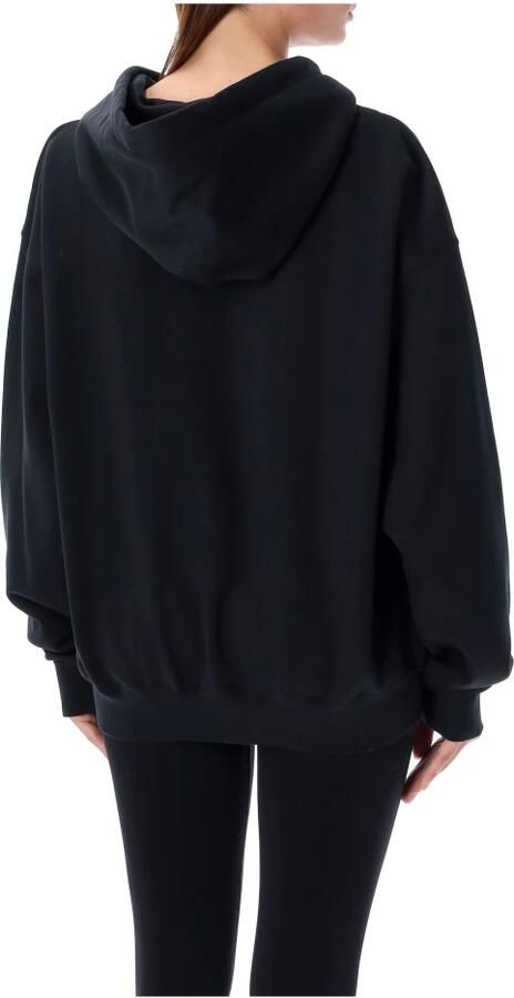 Y-3 Contrasterend Logo Volledige Rits Hoodie Black Heren - Foto 16