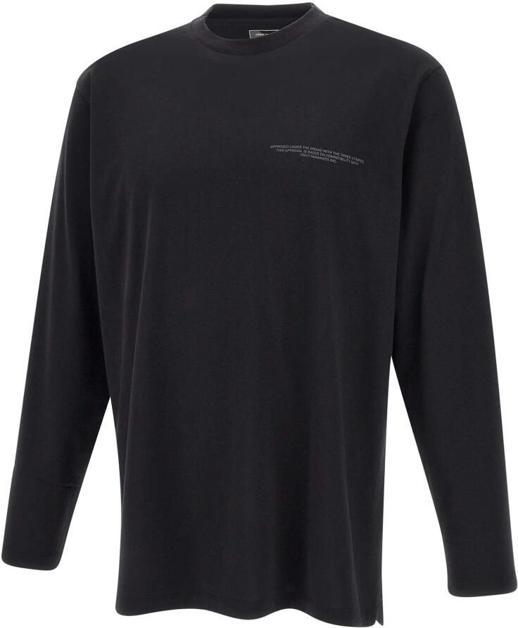 Y-3 Zwarte Katoenen Sweater met Logo Print Black Heren - Foto 2