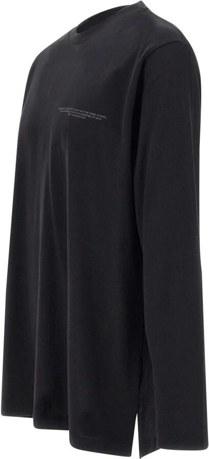 Y-3 Zwarte Katoenen Sweater met Logo Print Black Heren - Foto 8
