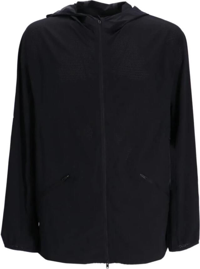 Y-3 Zwarte Ripstop Capuchon Hardloopjas Black Heren