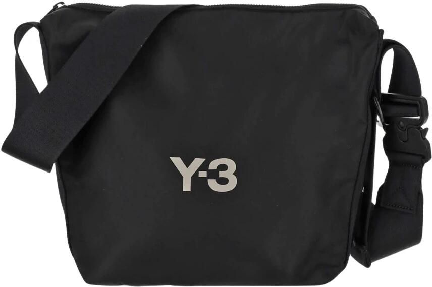 Y-3 Zwarte Synthetische Crossbody Tas met Magneetsluiting Black