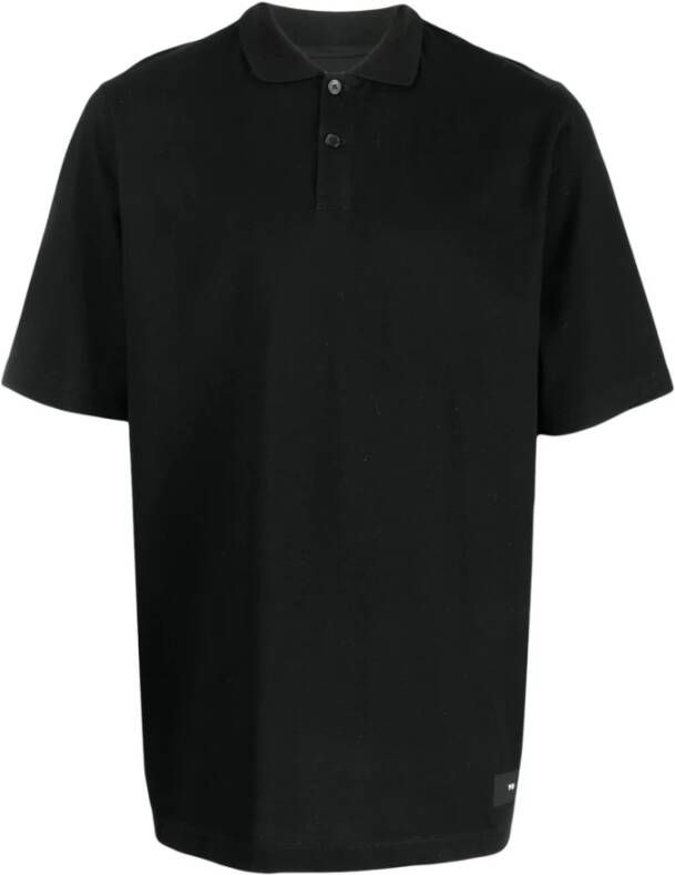 Y-3 Zwart Polo Shirt Zwart Heren