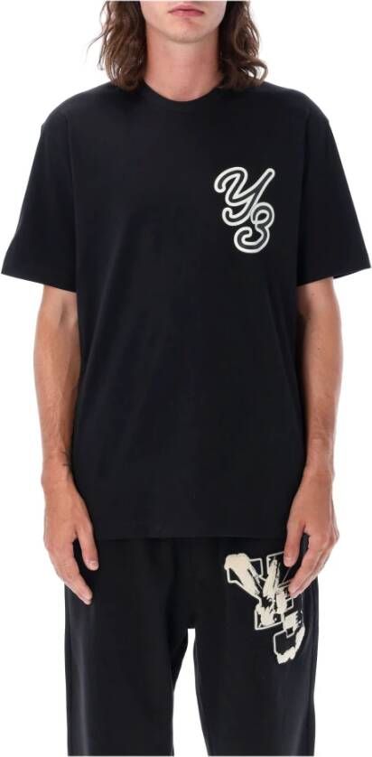 Y-3 Zwarte Polos T-Shirt voor Heren Aw23 Collectie Zwart Heren