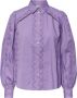 Y.A.S geweven blouse YASKENORA van biologisch katoen lila - Thumbnail 3