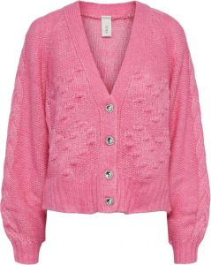 Y.A.S Knit cardigan Roze Dames