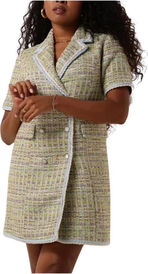 Y.A.S Double-Breasted Tweed Waistcoat Jurk Multicolor Dames - Foto 3