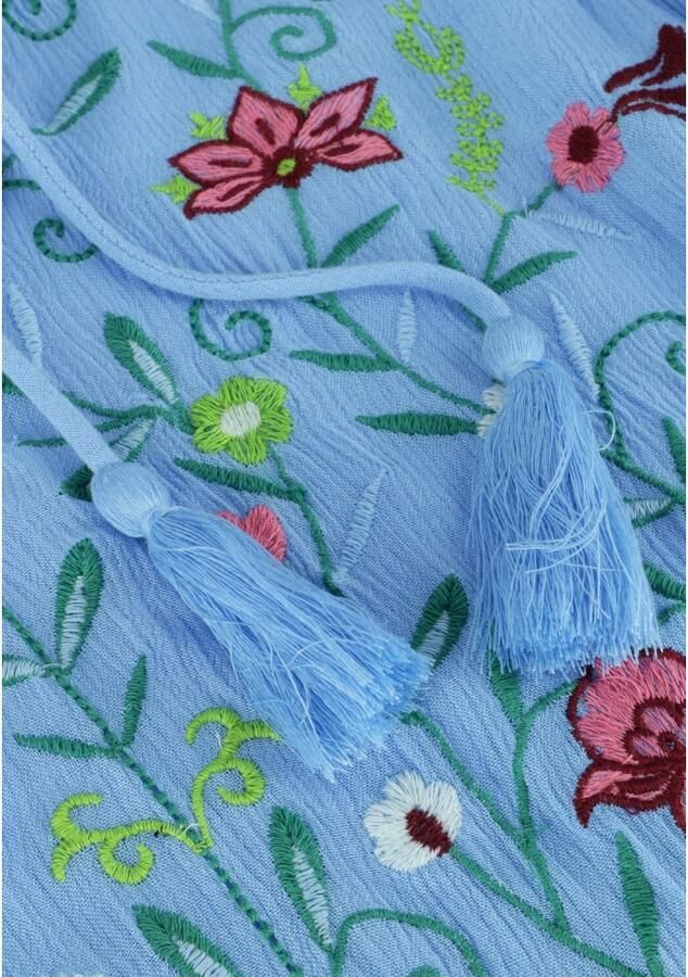 YAS Knielange tuniekjurk met bloemenstitching model 'CHELLA'