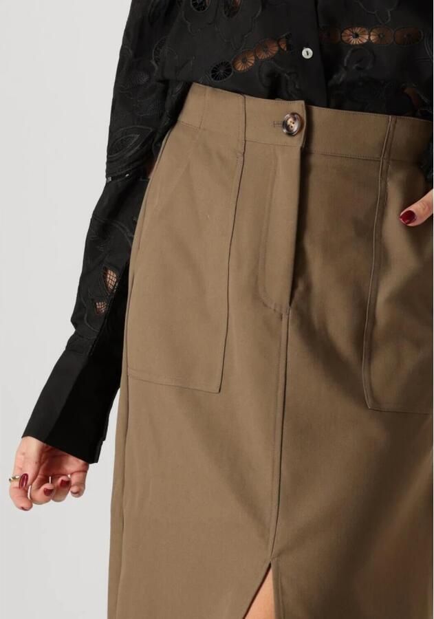 Y.A.S. Dames Rokken Yascappa Hw Ankle Skirt Bruin - Foto 5